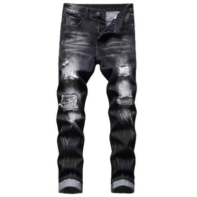 China High Quality Men's Factory Price Ripped Slim Fit Jeans Breathable Jeans for sale