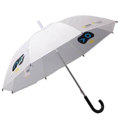 China Minimalist Customized Transparent Curved Small Hook Outdoor Advertising Umbrella for sale