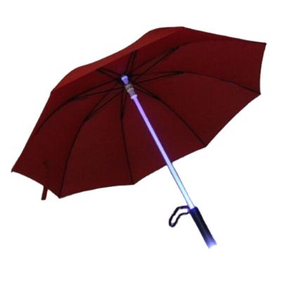 China Straight Rod Umbrella Custom Glow Stick Lighting Promotion LED Advertising Umbrella for sale