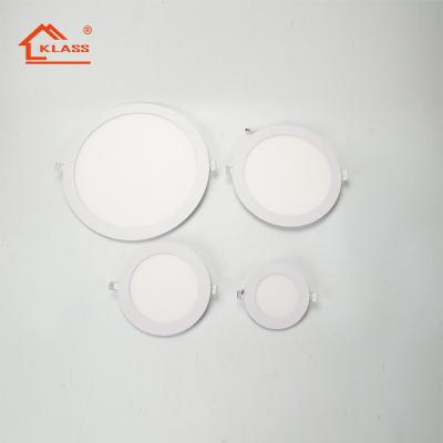 China Household and commercial lighting downlight LED panel hotel ultra thin hole household recessed three color flat ceiling hole lamp manufacturer for sale