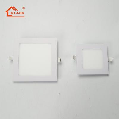 China Living Room Modern Indoor Square Style Smd 6w 12w 18w 24w Recessed Outdoor Mounted Slim Led Panel Lamp for sale