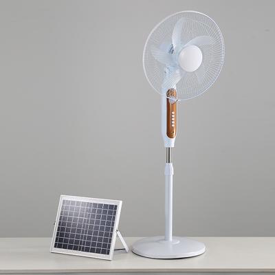 China 8 Hours Energy Saving 16 Inch Upright Floor Fan Solar Powered Outdoor Living Room Stand Adjustable Fan Electric Adjustable Fan for sale