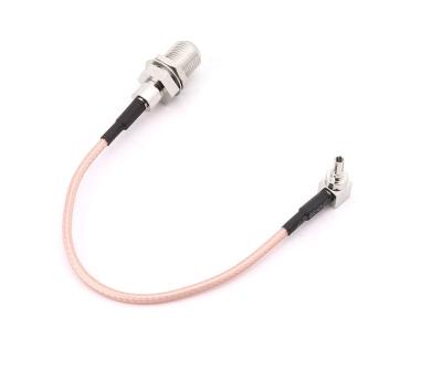 China Telecommunication F Type Jack To CRC9 Male Female Pigtail RG316 Right Angle Cable For HUAWEI Modem for sale