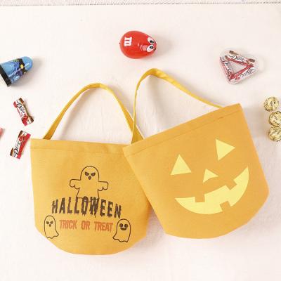 China Hot Sale Trick or Treat Bucket Bag Printed Halloween Candy Tote Bags for Kids for sale