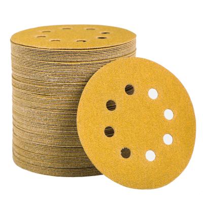 China High Performance 125mm Long Life Sanding Discs Pads 5 PO, Hook & Loop Sandpaper Sheet For Random Orbital Sander for sale