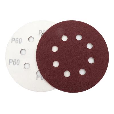 China Outdoor Polishing Sanding Discs 125mm Disc Pads Hook and Loop Sandpaper for Random Orbital Sander for sale