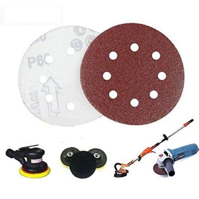 China Use 5 Inch 125mm 105 PCS Hook And Loop Around Disc Sanding Sandpaper For Random Orbital Sander for sale