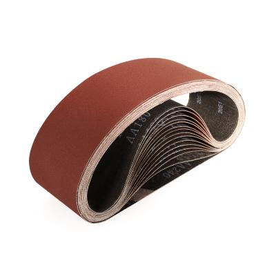 China 76mm x 533mm Durable Abrasive Belt 3x21 Abrasive Belt Sander Sanding Belts for Metal Surface Wood Polish for sale