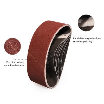 China 75*457mm Durable Abrasive Belt Sand Sanding Paper Belt for Metal /wood Furniture Overlay for sale