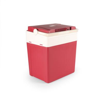 China Eco-friendly PP 26L Thermal Seafood Cooler Box Cooler Fishing Cooler Plastic With Wheels And Hand Lever for sale