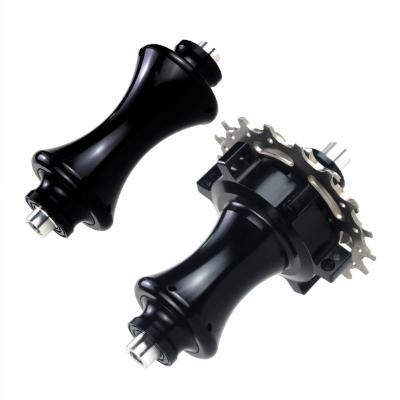 China Aluminum Alloy Folding Bicycle Accessories 74mm Outer Gear Pull Brake Straight Hub 85mm for sale