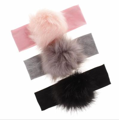 China Hot Selling Simple Cute New Fashion Hair Ball Headband Children's Baby Headband Baby Headband for sale