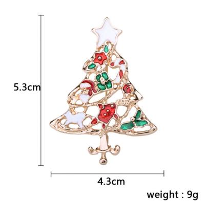 China Hot Sale Pin Christmas Tree Brooch Snowman Pin Fashionable Christmas Brooch Pin for sale