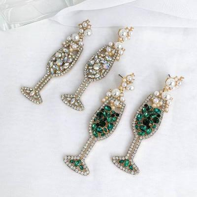 China CLASSIC Spring New Arrival Wine Bottle Earring Rhinestone Earring for sale