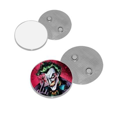 China Form Sublimation Metal Blanks Round Photo Magnet Fridge Sticker For Heat Transfer for sale