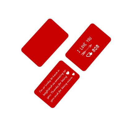 China 100 PCS Europe Laser Engraved Aluminum Business Card Blank Engraving Metal Name Cards for sale