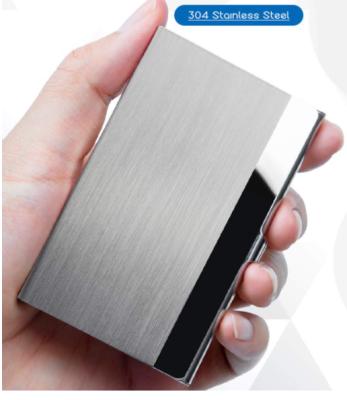 China Luxury metal business empty card case silver stainless steel name card cases for laser cutting for sale