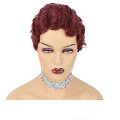 China Bq Cheapest Wholesale Hair Pixie Wig Short Finger Wave Hair Pixie Cut Wigs For Women PIXIE Wig for sale