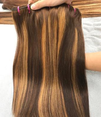 China Beautiful Hot Sale Color P4/27# Frontal Hair Straight For Best Popular Real Women Hair Extensions Wigs for sale