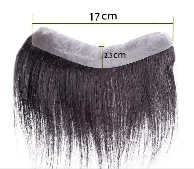 China Hairline Free Human Brow Style 17*2.5cm Full Hand Tied PU Brow Low Hairline Topper for sale