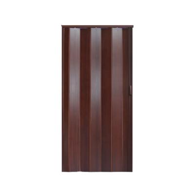 China Modern China Wood Walnut Inside PVC Simple Prices Folding Sliding Door For Bedroom for sale