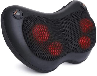 China Deep Kneading Car Neck Massager And Heating Home Electric Shiatsu Neck Massager Back Pillow For Travel for sale