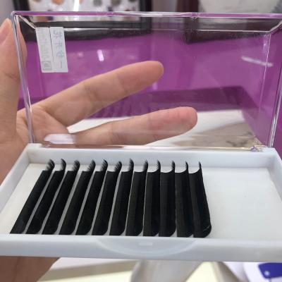 China Wholesale Premade Natural Long Fan Mink Eyelash Extension Supplies l Curl Ellipse PBT Eyelash Extensions C Flat Korean Loop Strip Eyelashes for sale