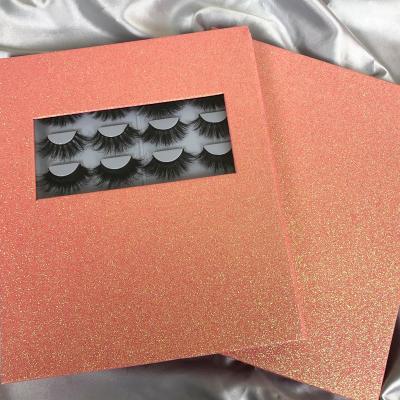 China Luxury custom thick private label faux mink lashbook 10 pairs natural tapered false 3d eyelashes packaging box logo sellers for sale