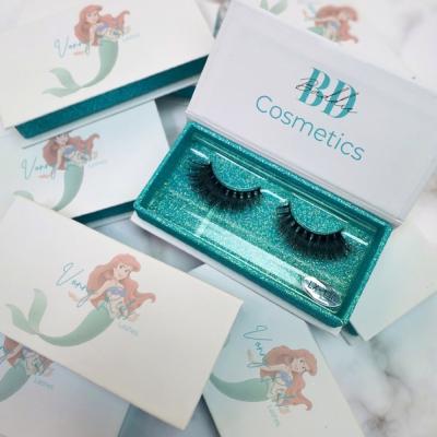 China 12mm thick mink eyelash lashes3d wholesaler 20mm white magnetic gift box with ribbon for sale