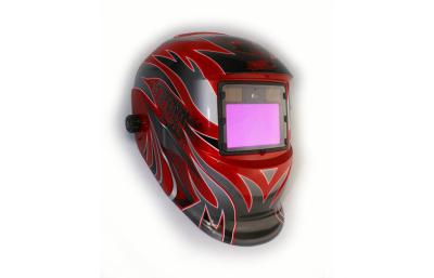 China Full Head Din 9-13 Welding Helmet Auto Darkening Adjustable Red Color for sale