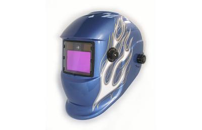 China Blue Battery Powered Welding Helmet , PP Fire Resistant Arc Welding Mask for sale