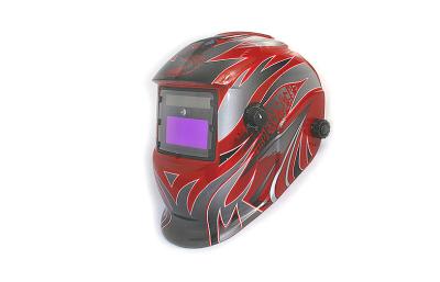 China Auto Shade Arc Welding Helmet , Plastic  DIN 4 / DIN 9－13 Red Color for sale