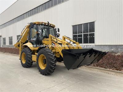 China 2.5 ton 4x4 Backhoe Loader 388 met Cummins motor 1m3 Bucket te koop Te koop