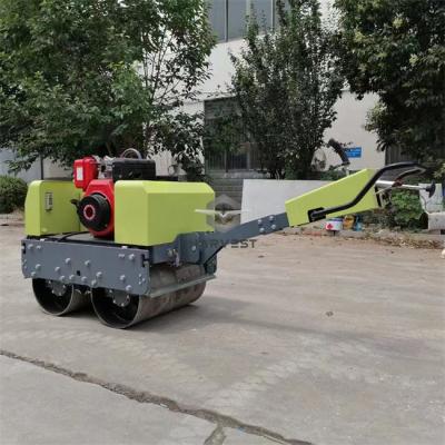 China 600 kg Hydraulic Walk Behind Double Drum Mini Vibratory Road Roller zu verkaufen