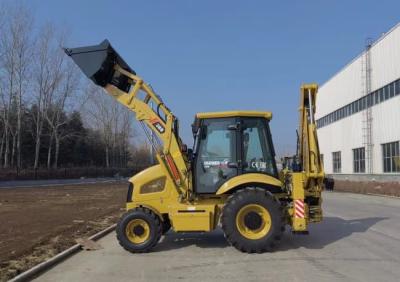 China SAM388 Backhoe Loader with 1m3 bucket & 0.3m3 backhoe bucket in Kazakhstan for sale