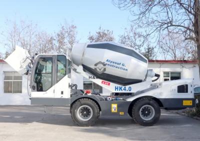 China 4m3 Self Loading Mixer HK4.0 with 270° Rotary Discharge Sale To Africa for sale