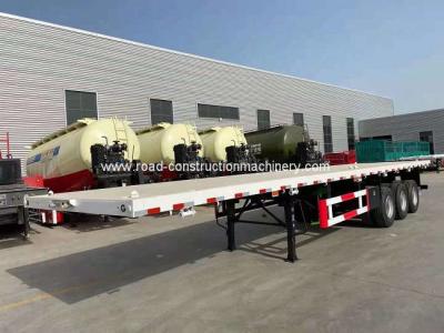 China De la carga útil 45ton los 40Ft del envase del plano remolque Q345B semi de acero en venta