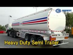 3 Axle Heavy Duty Semi Trailer 5000L 40CBM 6 Cabins For Oil / Fuel Transport