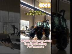 4WD Backhoe Loader SAM388H with Cummins Engine-Excellent Braking Performance