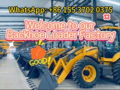 Cummins Engine 4WD Backhoe Loader SAM388H with 6 in 1 Bucket Hot Sale in Angola