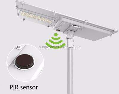 China ROAD IP65 street light black outdoor waterproof motion sensor garden lamp led solar street light for sale