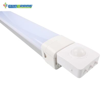 China Special Design For Multi Link LED Batten Linear Tube Light Fixture Waterproof IP65 Tri-proof Light For Warehouse for sale