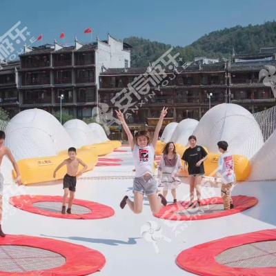 China Water Amusement Bridge HAILBS-03-004 Inflatable Trampoline Bridge for sale