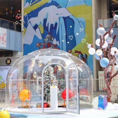 China Class B1 Igloo Winter Geodesic Bubble Tent Geodesic Dome Tent For Christmas for sale