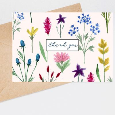 China Artificial Handmade Wholesale Gift Cards Thank You Cards With Envelope Thank You Cards Shopping for sale