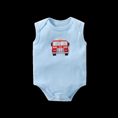 China Sleveeless Hot Sale 5pcs Shorts Baby Jumpsuits Suit Sleeveless Printing Baby Romper Newborn Clothes for sale