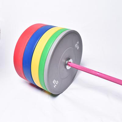 China Home Custom Rubber Color Gym Training Power Fitness Use Barbell Weightlifting Bumper Plates Competition for sale