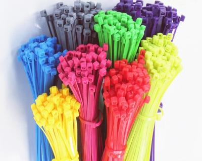 China Customized Self-locking High Quality Color 4.8*450mm Heavy Duty Hont Cable Ties Cable Nylon Zip Tie Tag for sale