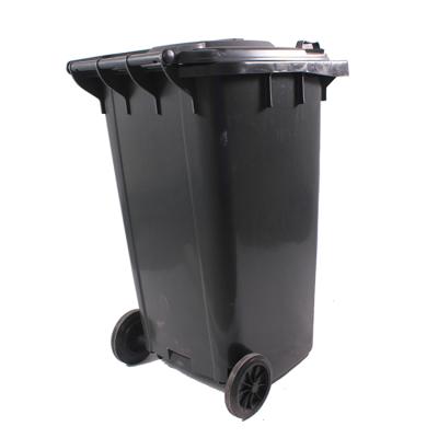 China Factory Hot Sale 240L Black Environmental Stocked Se Outside Trash Can for sale