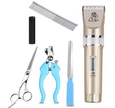 China Rockjoy Grooming Razor Hair Cutter Machine Household Dog Clipper Cat Clipper Pet USB Rechargeable Low Noise Electric Rechargeable Pet for sale